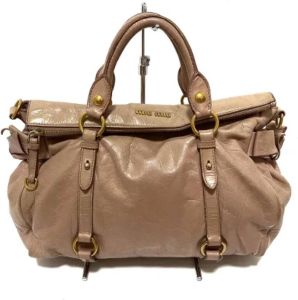 Miu Pre-owned Leather handbags Roze Unisex