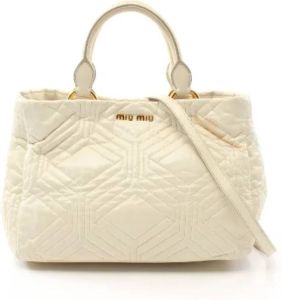 Miu Pre-owned Leather handbags Wit Dames