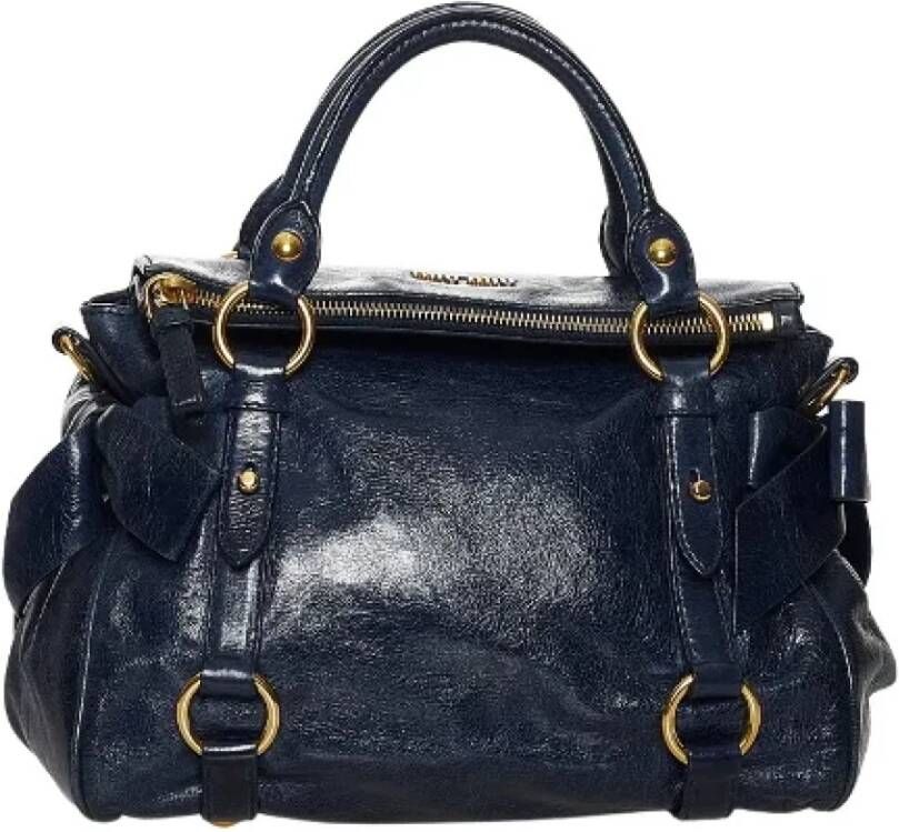 Miu Pre-owned Leather handbags Zwart Dames