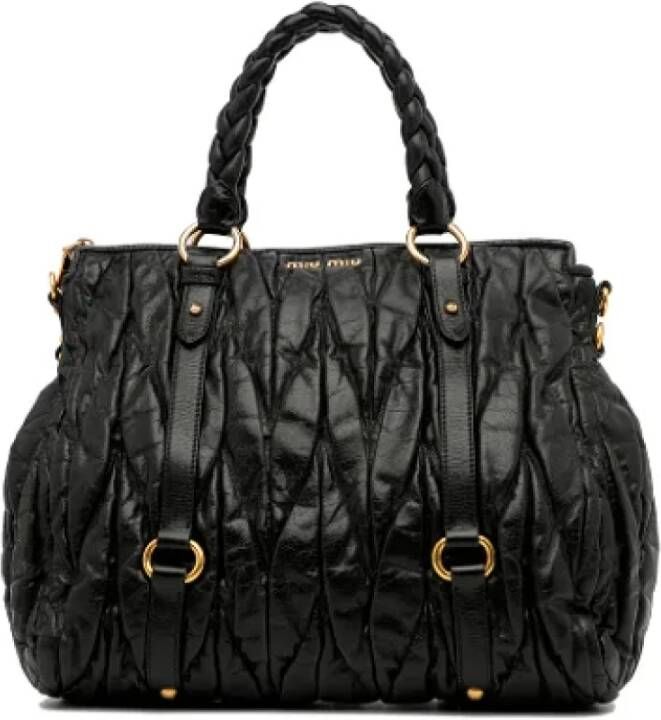 Miu Pre-owned Leather handbags Zwart Dames