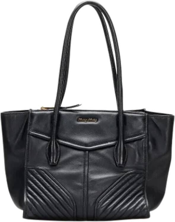 Miu Pre-owned Leather handbags Zwart Dames