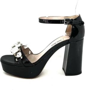 Miu Pre-owned Leather heels Zwart Dames