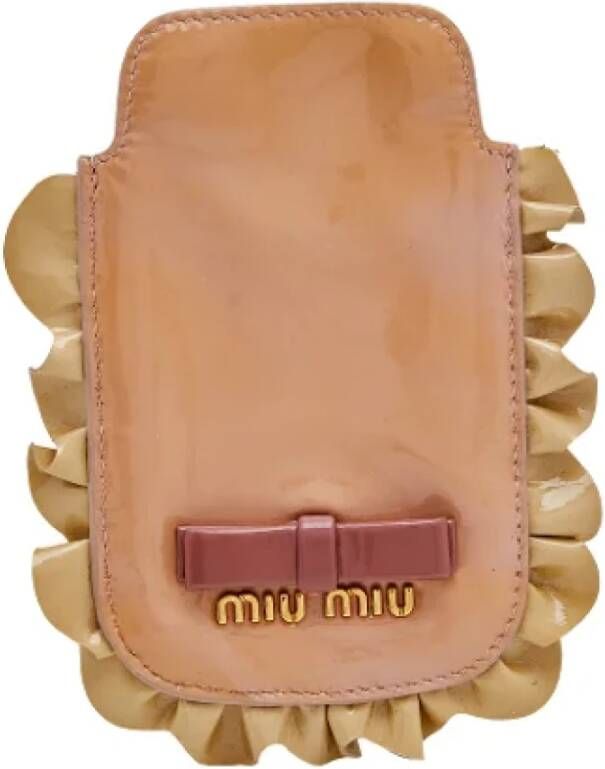 Miu Pre-owned Leather home-office Beige Dames