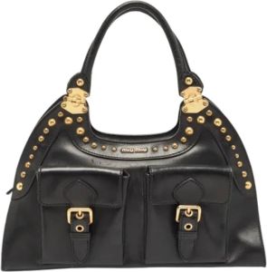 Miu Pre-owned Leather shoulder-bags Zwart Dames