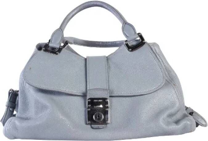 Miu Pre-owned Leather totes Blauw Dames