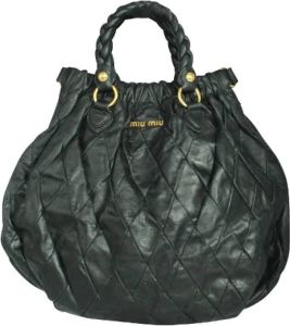 Miu Pre-owned Leather totes Zwart Dames