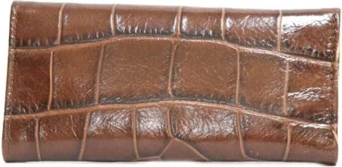 Miu Pre-owned Leather wallets Bruin Dames