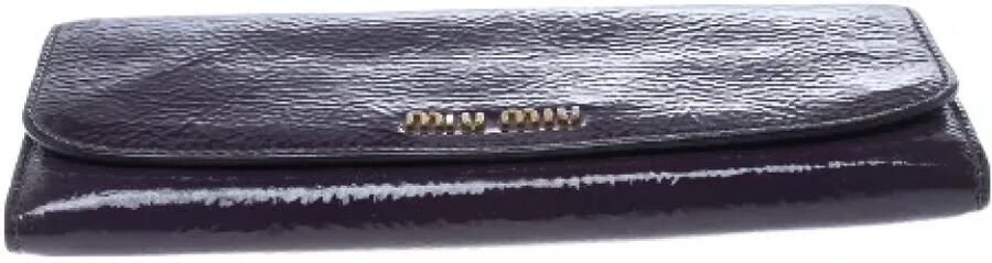Miu Pre-owned Leather wallets Purple Dames - Foto 8