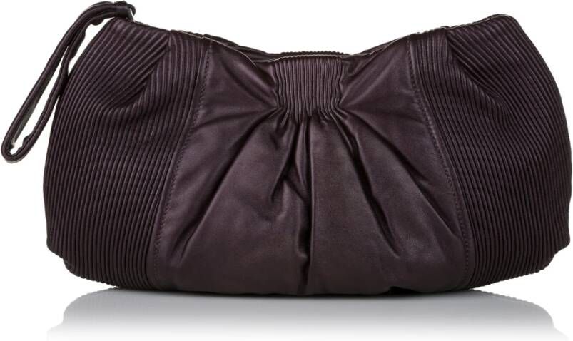 Miu Pre-owned Lederen koppelingstas Paars Dames