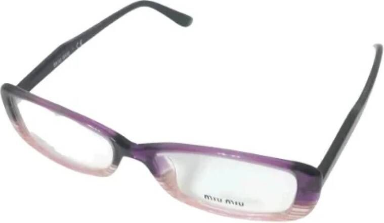 Miu Pre-owned Plastic sunglasses Paars Dames