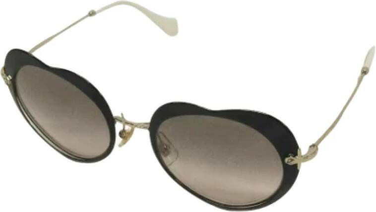Miu Pre-owned Plastic sunglasses Zwart Dames