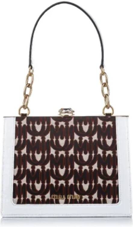 Miu Pre-owned Pre-owned Canvas Wit Dames