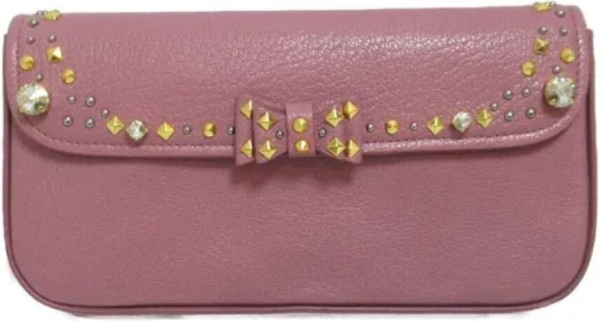 Miu Pre-owned Pre-owned Clutch Roze Dames