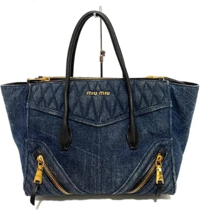 Miu Pre-owned Pre-owned Denim shoulder-bags Blauw Dames