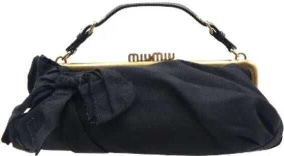 Miu Pre-owned Fabric clutches Zwart Dames