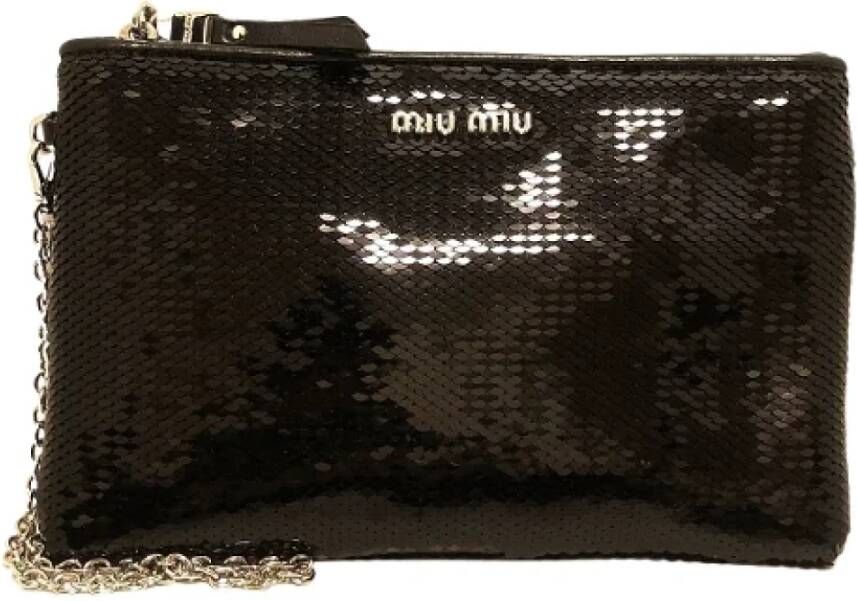Miu Pre-owned Pre-owned Fabric shoulder-bags Zwart Dames
