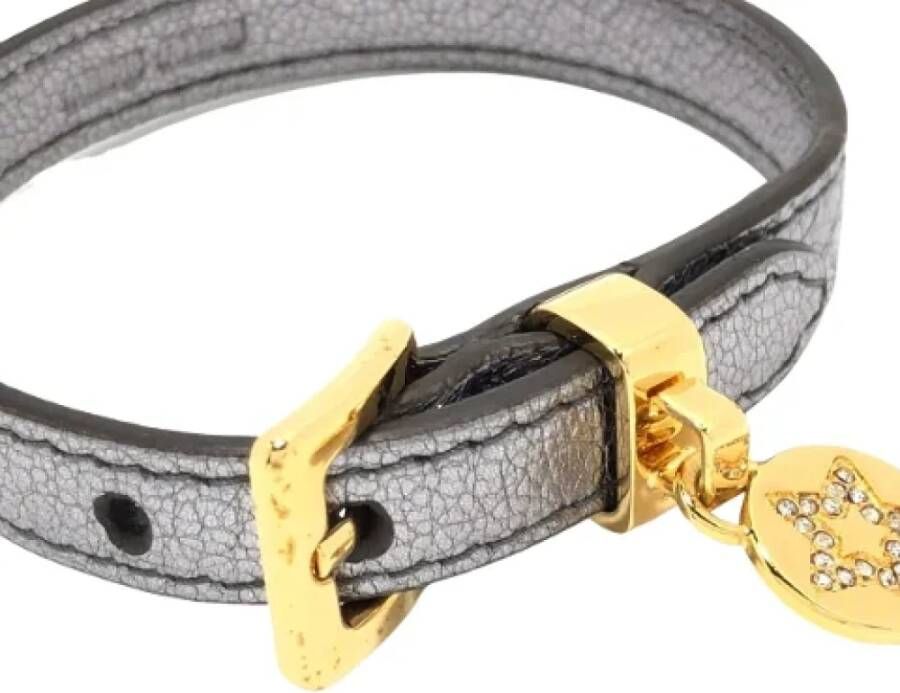 Miu Pre-owned Pre-owned Leather bracelets Grijs Dames