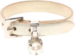 Miu Pre-owned Pre-owned Leather bracelets Grijs Dames