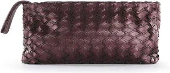 Miu Pre-owned Leather clutches Paars Dames