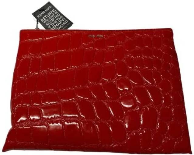 Miu Pre-owned Pre-owned Leather clutches Rood Dames