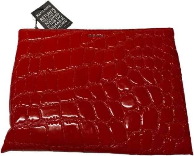 Miu Pre-owned Pre-owned Leather clutches Rood Dames