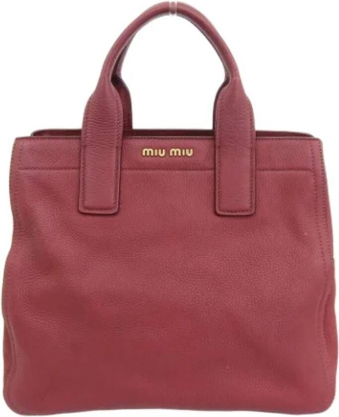 Miu Pre-owned Leather handbags Rood Dames