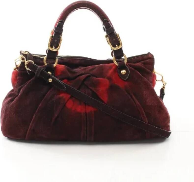Miu Pre-owned Pre-owned Leather handbags Rood Dames