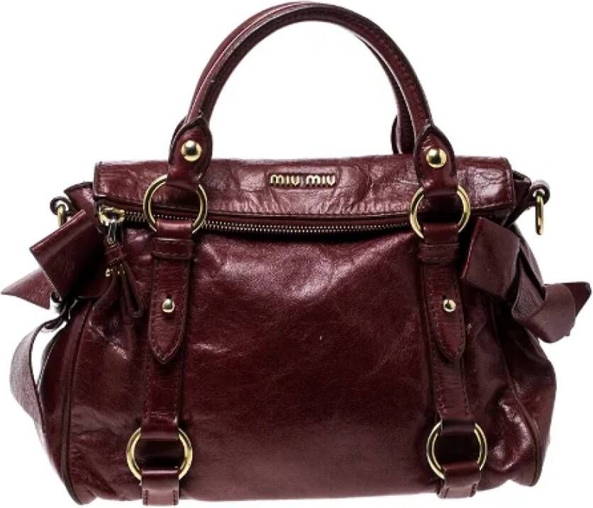 Miu Pre-owned Leather handbags Rood Dames