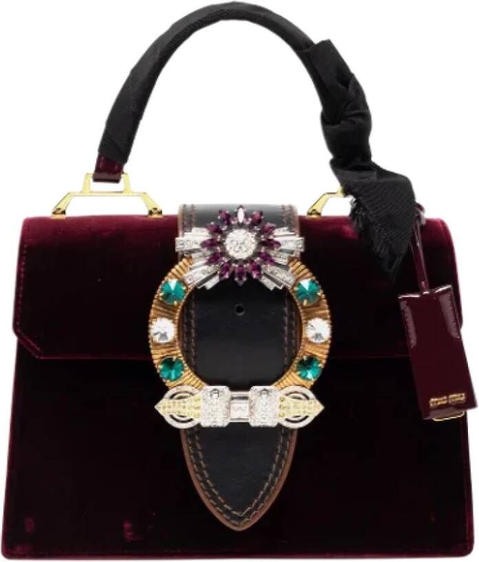 Miu Pre-owned Leather handbags Rood Dames