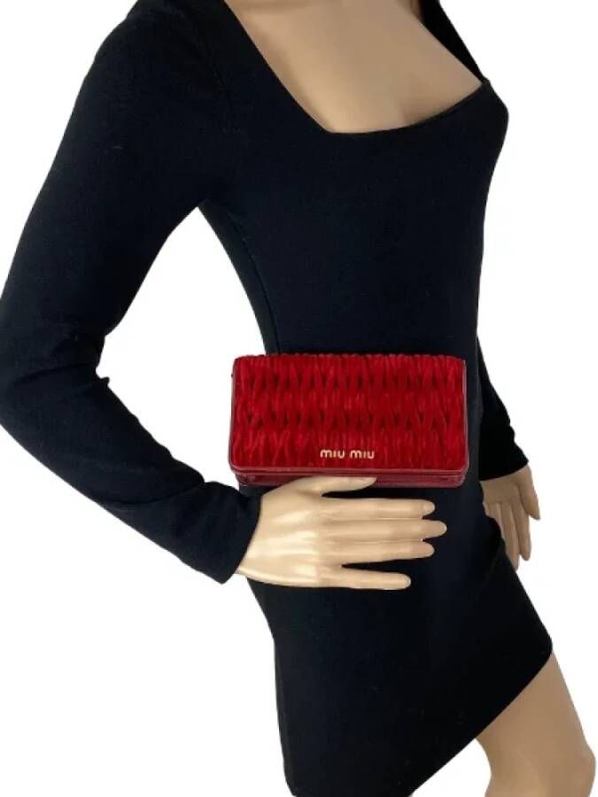 Miu Pre-owned Leather handbags Rood Dames