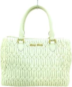 Miu Pre-owned Pre-owned Leather handbags Wit Dames