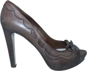 Miu Pre-owned Pre-owned Leather heels Bruin Dames