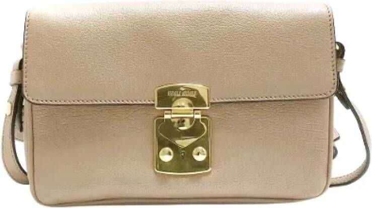 Miu Pre-owned Pre-owned Leather shoulder-bags Beige Dames