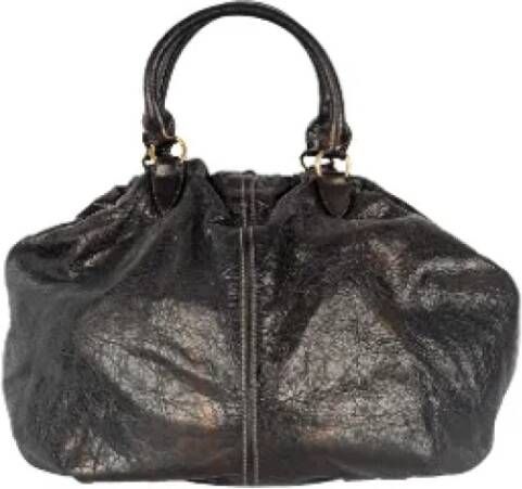 Miu Pre-owned Leather shoulder-bags Grijs Dames