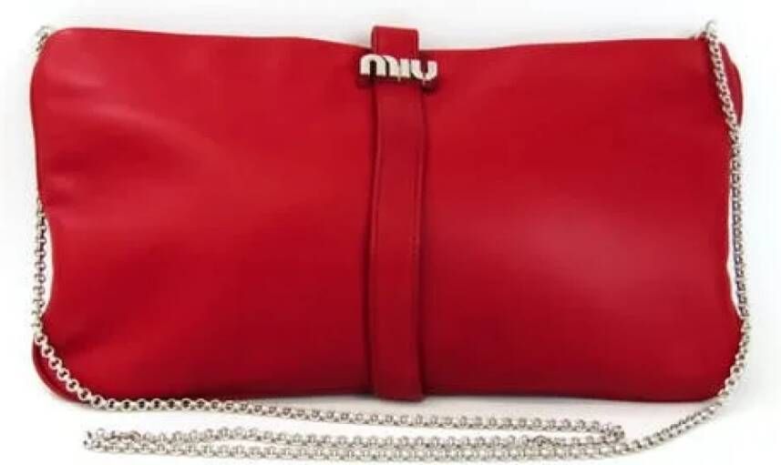 Miu Pre-owned Leather shoulder-bags Rood Dames