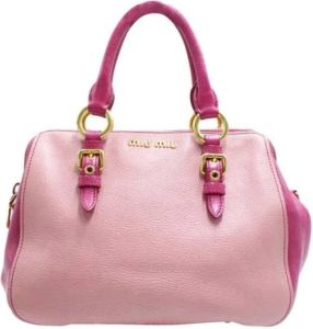 Miu Pre-owned Pre-owned Leather totes Roze Dames