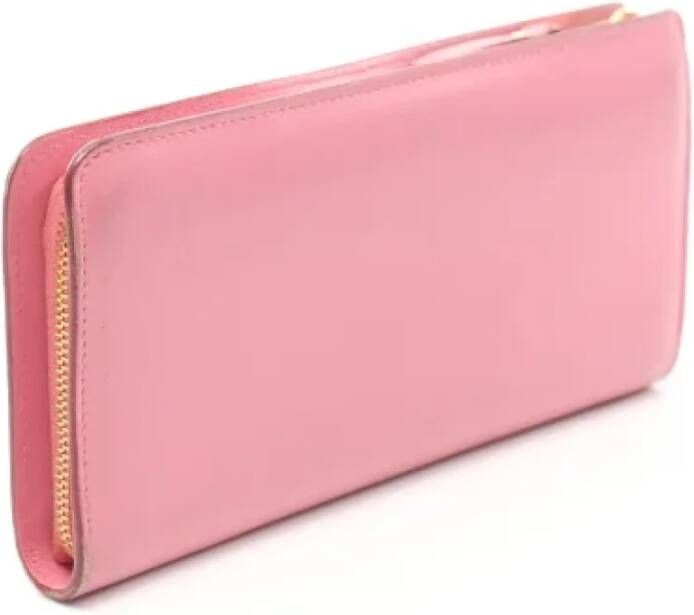 Miu Pre-owned Pre-owned Leather wallets Roze Dames