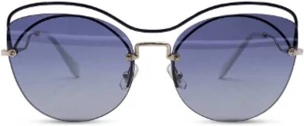 Miu Pre-owned Metal sunglasses Blauw Dames