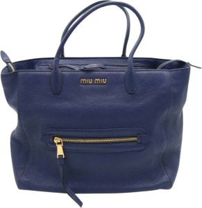 Miu Pre-owned Pre-owned Shoulder Bags Blauw Dames