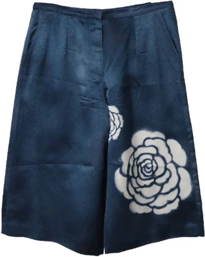 Miu Pre-owned Silk bottoms Blauw Dames