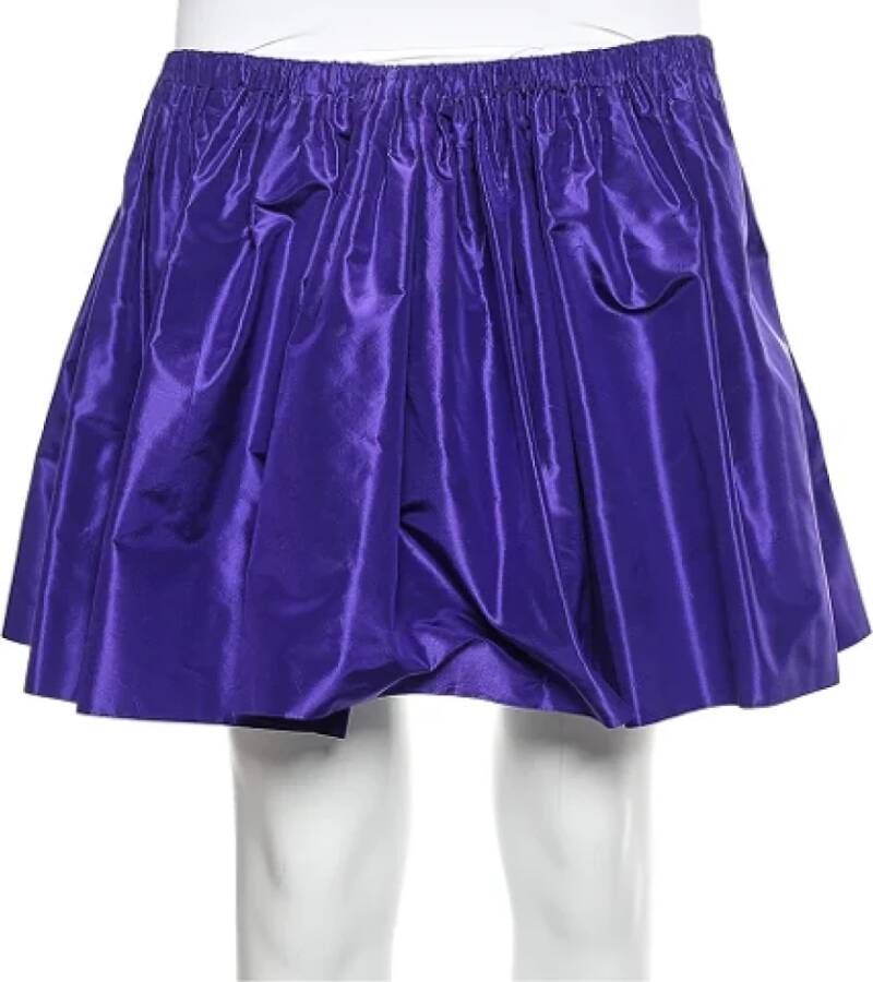 Miu Pre-owned Silk bottoms Purple Dames