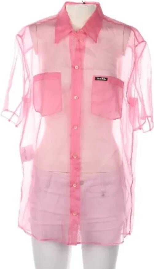 Miu Pre-owned Pre-owned Silk tops Roze Dames