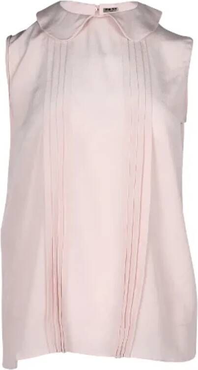 Miu Pre-owned Silk tops Roze Dames