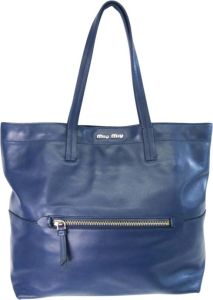 Miu Pre-owned Pre-owned Tote Bags Blauw Dames