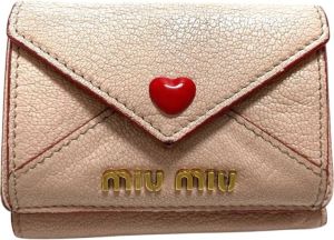 Miu Pre-owned Pre-owned Wallet Roze Dames