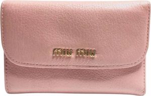 Miu Pre-owned Pre-owned Wallets Roze Dames