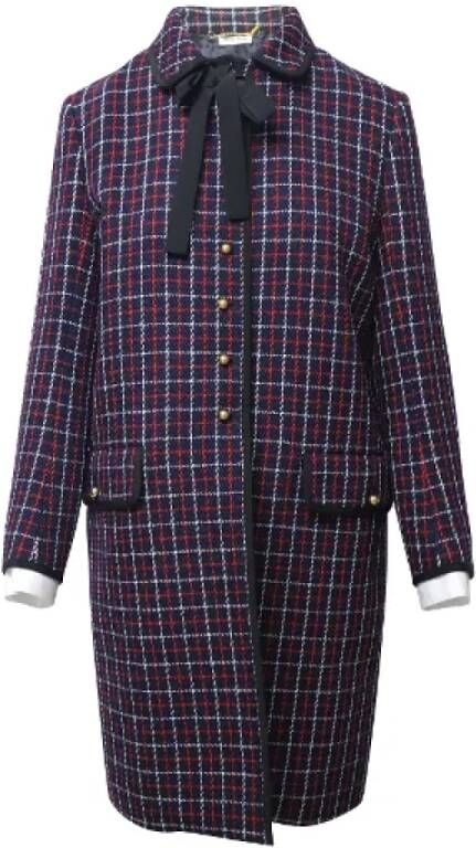 Miu Pre-owned Wool outerwear Blauw Dames