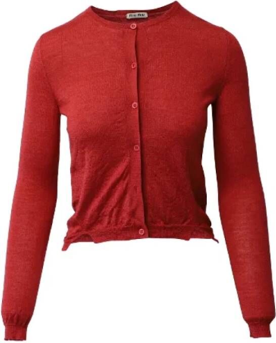 Miu Pre-owned Wool outerwear Rood Dames