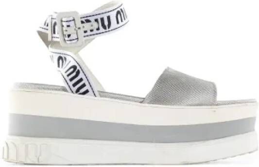 Miu Pre-owned Sandalen Grijs Dames
