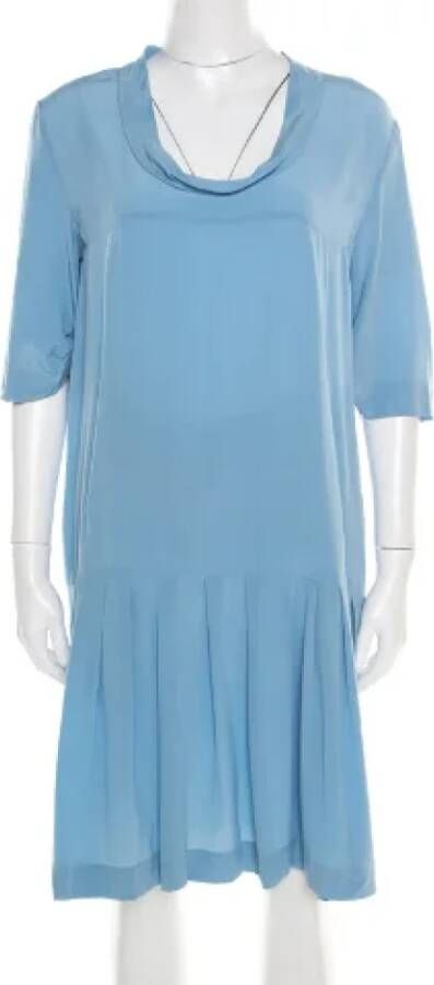 Miu Pre-owned Silk dresses Blauw Dames